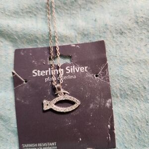Sterling Silver Fish Pendant Necklace